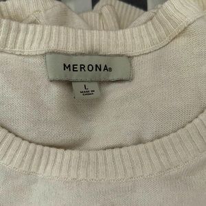 Merona ladies Large cream long sleeve sweater